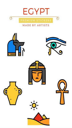 Egypt Stickers - Land of the ancient pyr