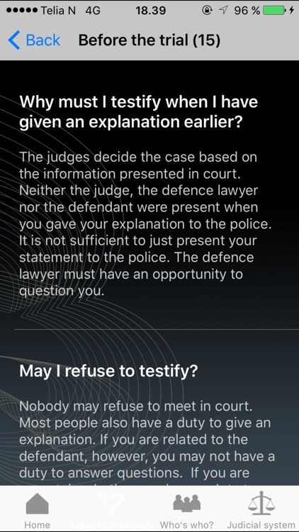 Witness in Court - Norwegian Court System screenshot-4