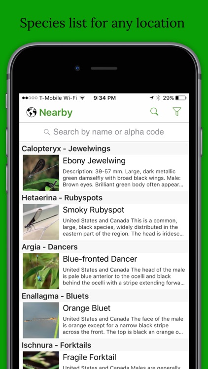 Dragonfly and Damselfly Field Guide and ID App