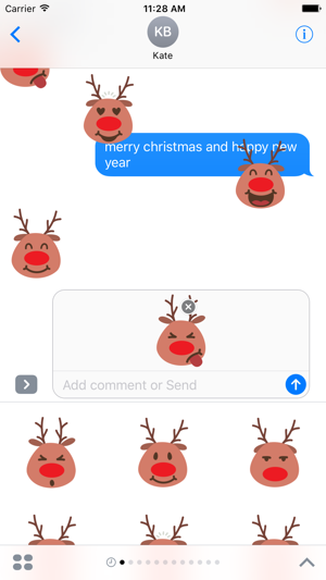 Funny reindeer for Christmas emojis - Fx Sticker(圖3)-速報App