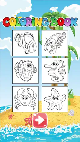Game screenshot Морские животные Книжка-раскраска для малышей apk