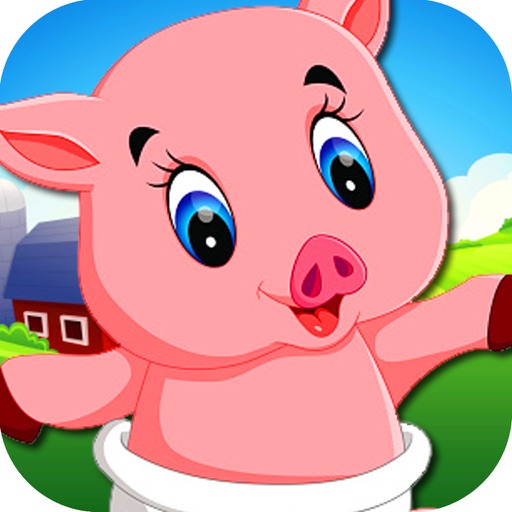 Chase the Pink Pig in Farm Land of Ranch Sunset HD Icon