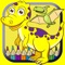 Toddler Dinosaur Coloring Book fun crayons for kid : Learn to draw and color