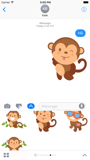 Sticker Silly Monkey for iMessage(圖1)-速報App