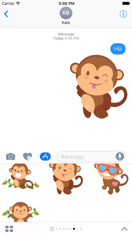 Sticker Silly Monkey for iMessage