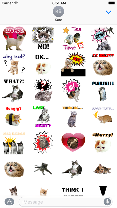 Kitty Stickers-Show Big Feelings with Cat Stamps!のおすすめ画像1