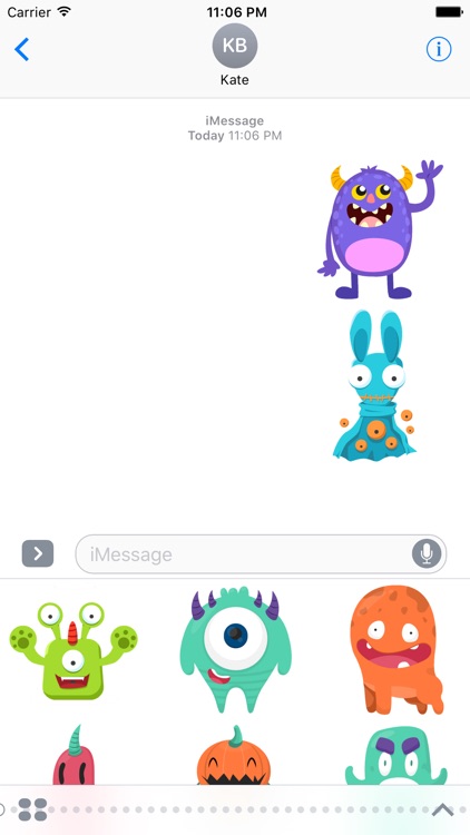 Cute Monster Stickers For iMessage