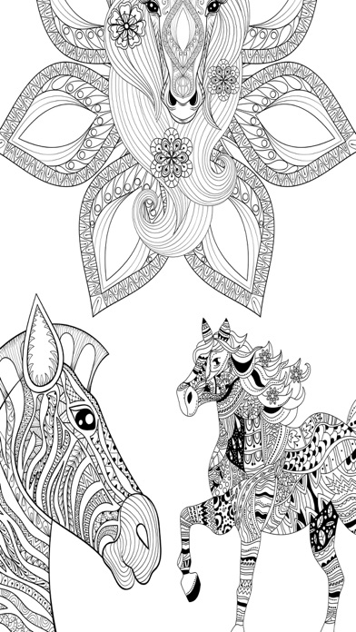 How to cancel & delete Mandalas Horses - Coloring pages for adults from iphone & ipad 4