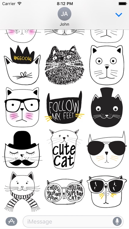 Cat Emotion Cute Sticker Pack 01