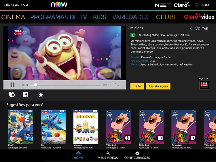 NOW NET e Claro para iPad screenshot-3
