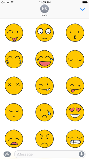 Smiley Stickers for iMessage - emoji,emo