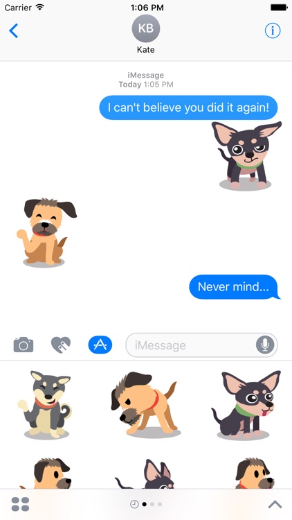 Dog stickers set