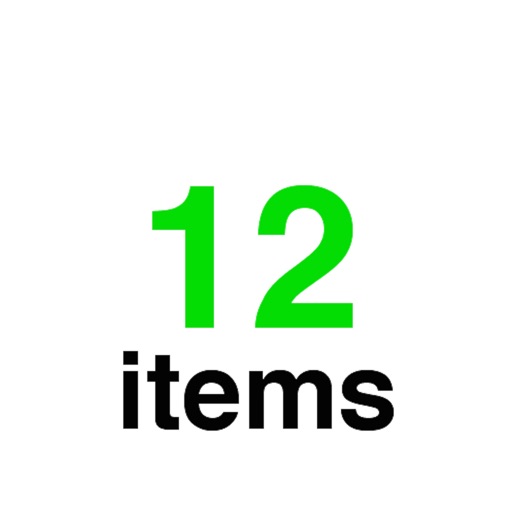 12 Items iOS App