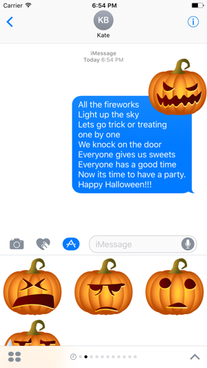 Pumpkin Halloween Emoji Sticker #2 Screenshot