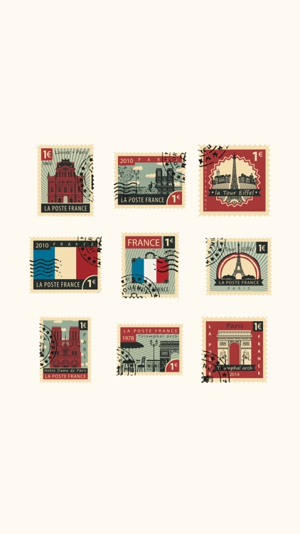 Stamps Paris Stickers