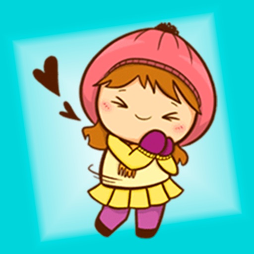 Playful Little Girl  - Stickers for iMessage icon