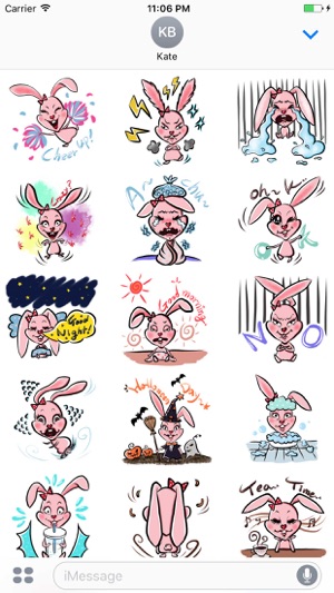 Cubby - Cute Rabbit Stickers(圖2)-速報App