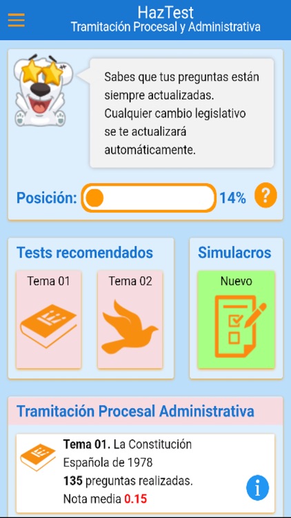 HazTest Tramitación Proc y Adm