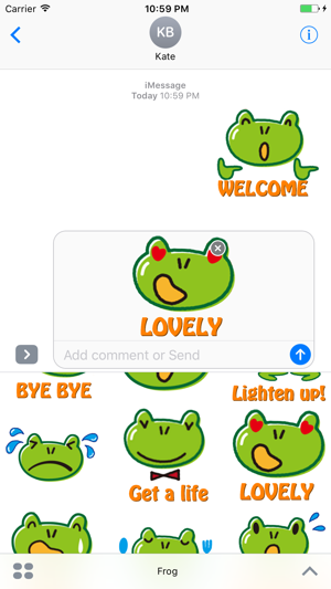 Cute Frog Stickers for iMessage(圖3)-速報App