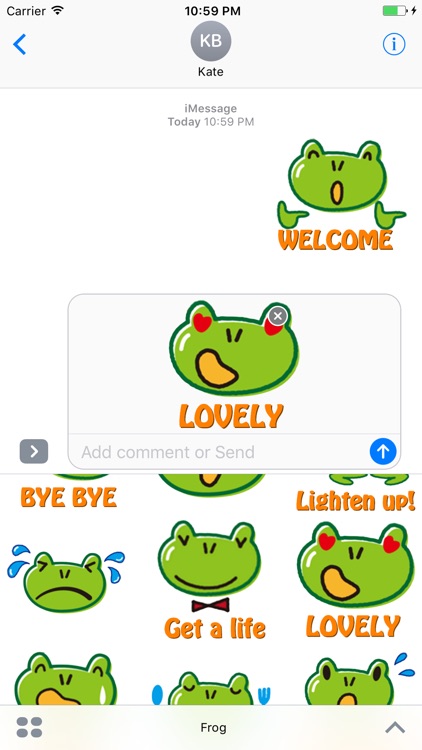 Cute Frog Stickers for iMessage