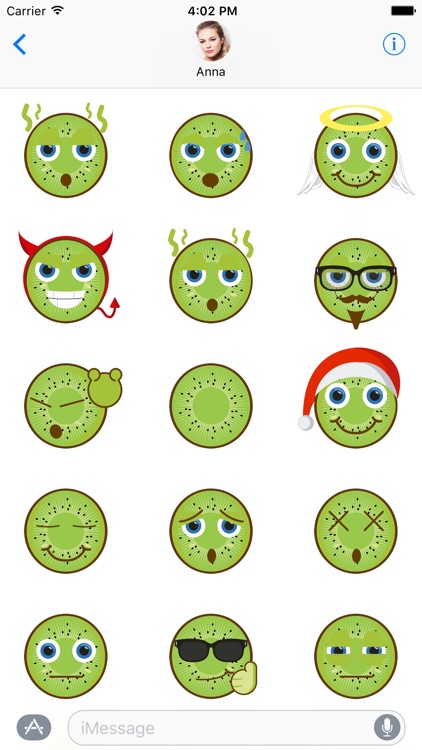 Kiwimoji - Kiwi Fruit emoji stickers