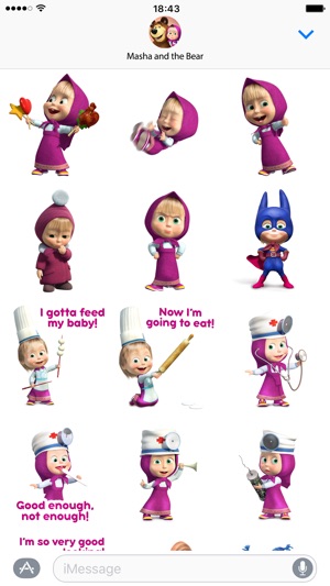 Masha and the Bear: stickers for iMessag