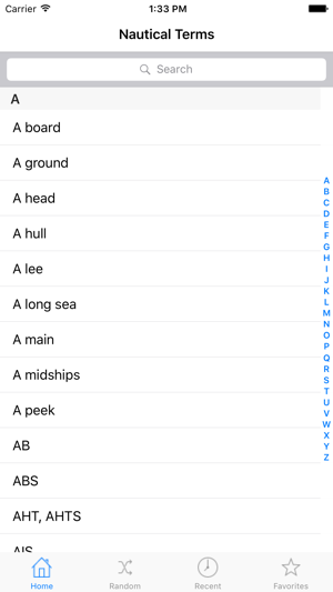 Nautical Terms for iPad