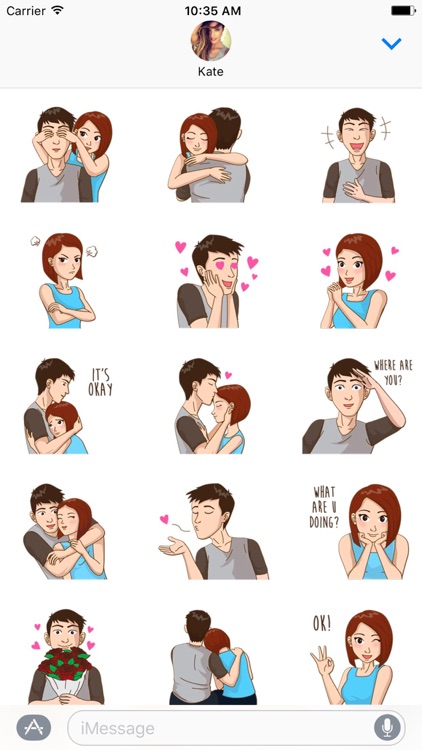 Romantic Couple In Love Stickers