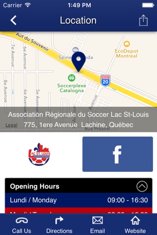 Association régionale de soccer du Lac St-Louis screenshot 2