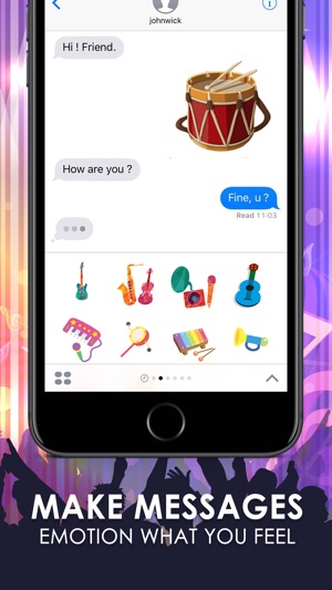 Music Emoji Stickers Keyboard Art Themes ChatStick(圖2)-速報App