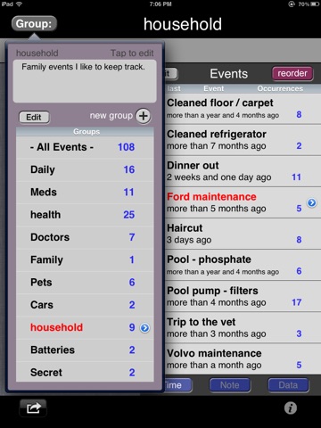 Event Logger HD screenshot 2