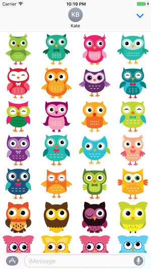 Cute Owls Sticker for iMessage #1(圖2)-速報App