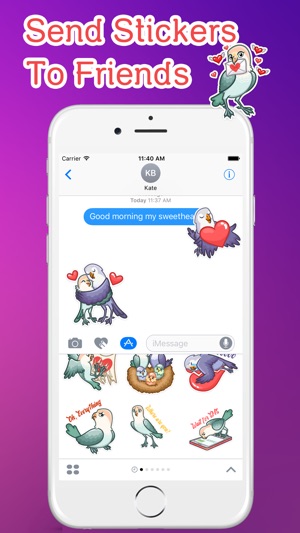 Love Birds Emoji Stickers - for iMessage(圖3)-速報App