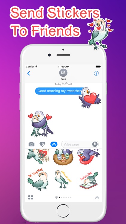 Love Birds Emoji Stickers - for iMessage