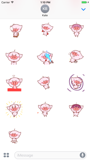 Nero piglet animated stickers pack(圖2)-速報App