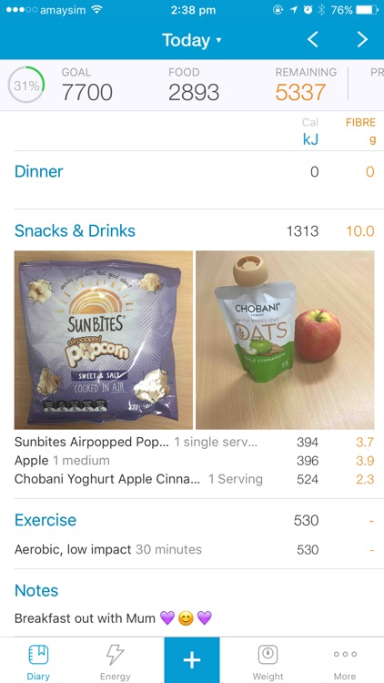 Australian Calorie Counter - Easy Diet Diary