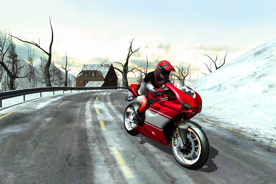 Bike Rider - Frozen Highway Rally Race Free screenshot 4