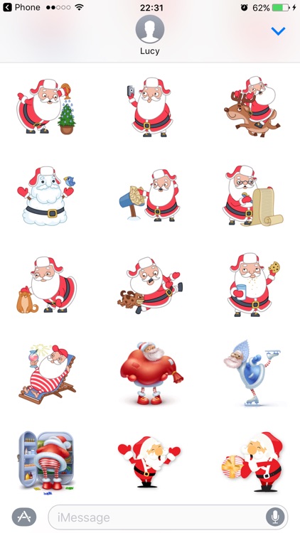 Christmas Stickers Santa Pack for texting