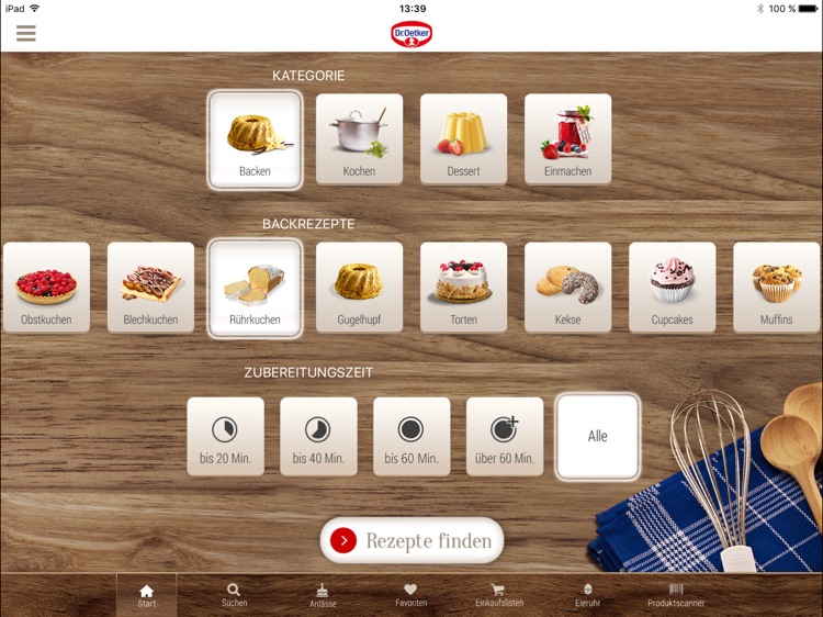 Dr. Oetker Rezeptideen Tablet