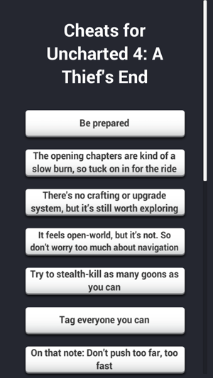 Cheats for Uncharted 4: A Thief's End - Tips(圖1)-速報App