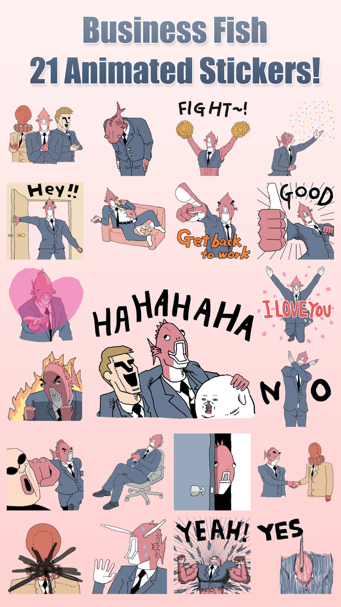 Business Fish Animated Sticker
