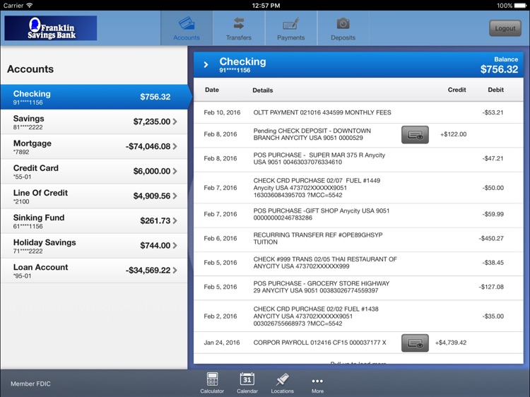 Franklin Savings Bank ME for iPad