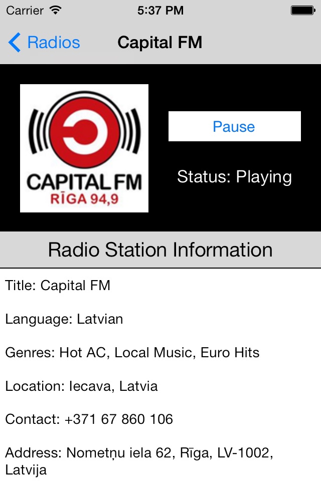 Latvia Radio Live Player (Latvian / Latvija / latviešu valoda) screenshot 3