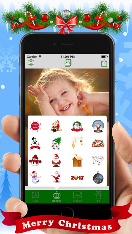 Santa Claus Photo Sticker Editor & Xmas Cards Make