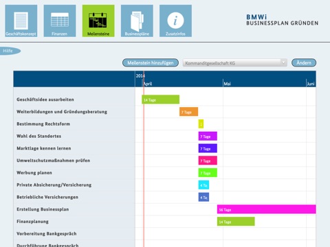 BMWi Businessplan screenshot 4