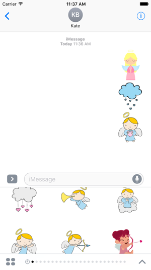 Cute Angel Stickers For iMessage