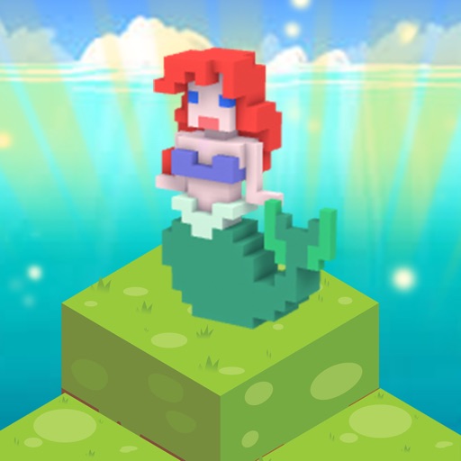 Mermaid Princess Pixel - Jumping game for girl iOS App