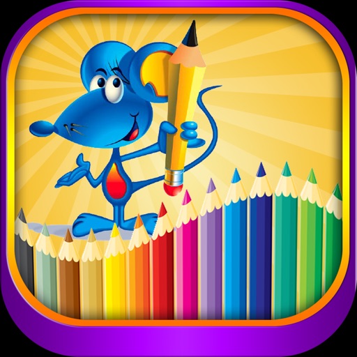 Coloring page for kids painting animals iOS App
