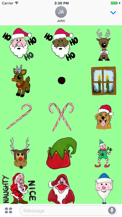 Christmas Stickers with Santa