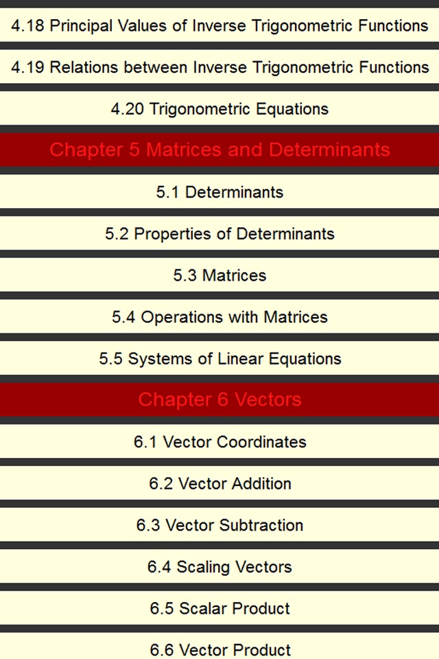 Math formulae handbook screenshot 2